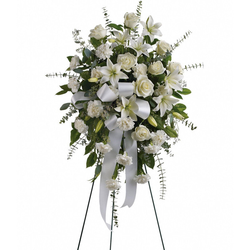 Elegant White Standing Spray