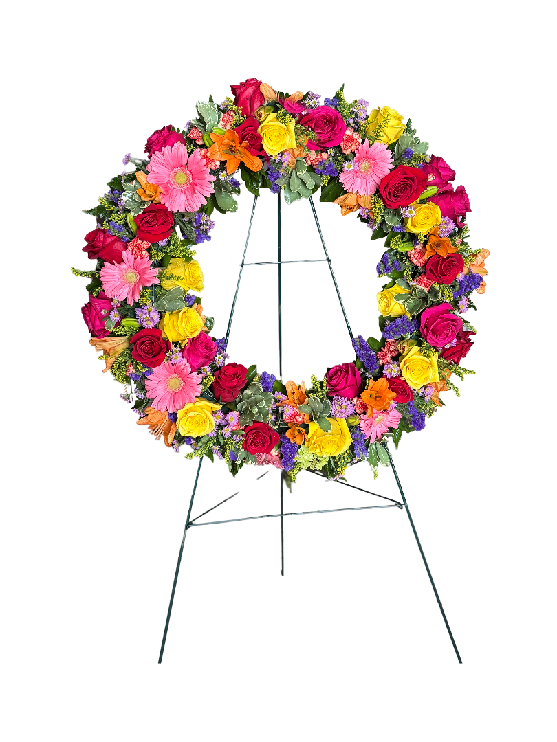 Bright Mix Sympathy Wreath image 0