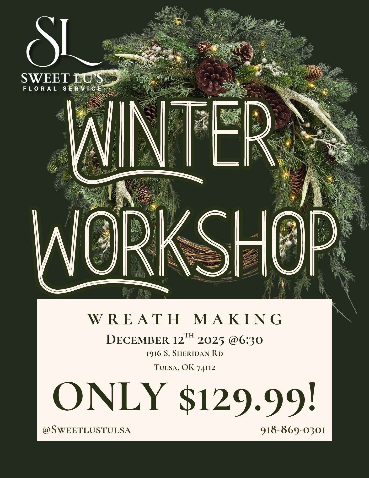 Grapevine Christmas Wreath Workshop- December 12th, 2025