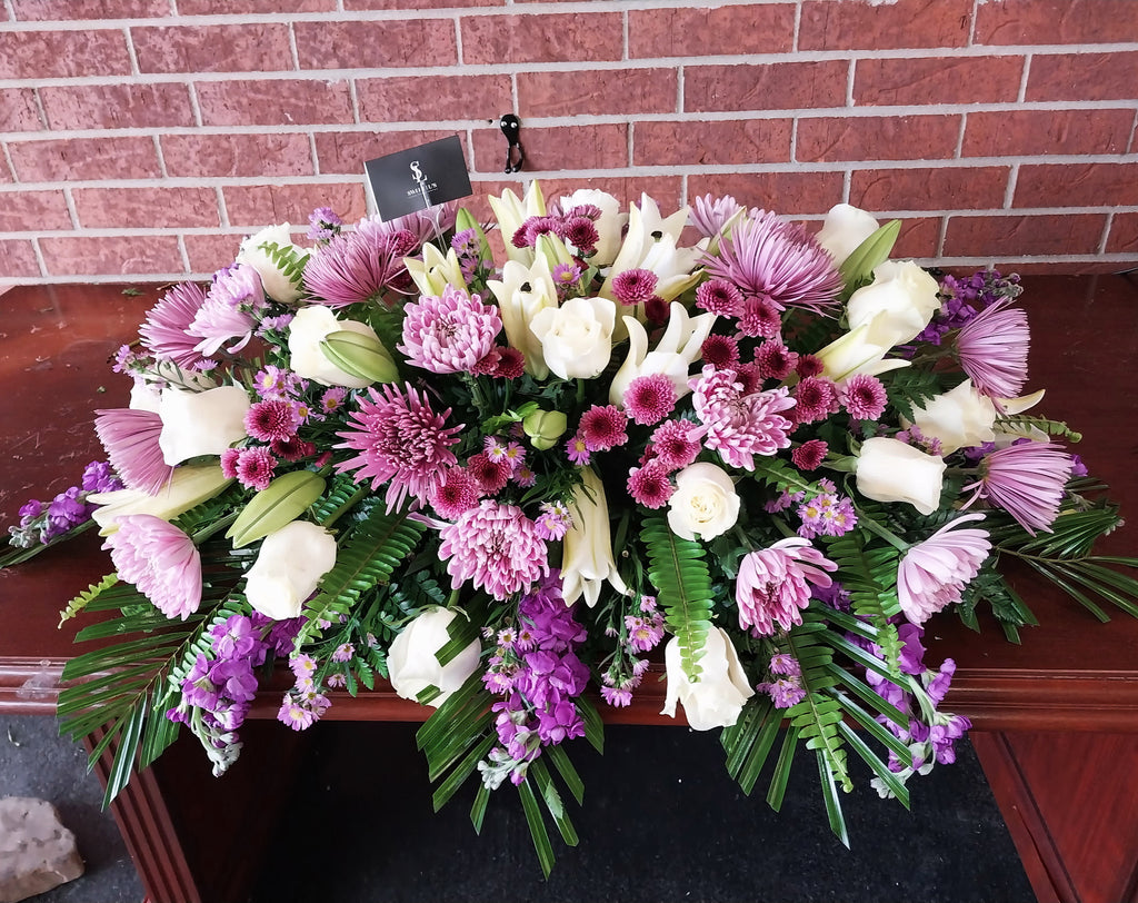 Love in Lavender Casket Spray