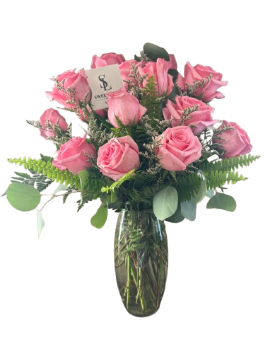 One Dozen Soft Pink Roses image 0